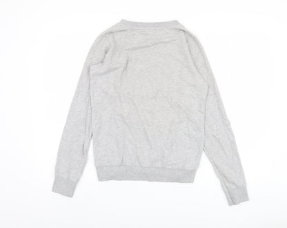 Back view of Disney Teens Grey Graphic Pullover Sweatshirt, size 6