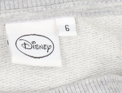 Close-up detail of Disney Teens Grey Graphic Pullover Sweatshirt, size 6