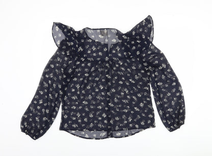 Womens UK Size M No Data Blue  Blouse