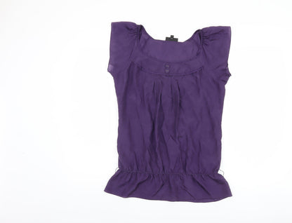 Womens UK Size 12 Warehouse Purple  Blouse
