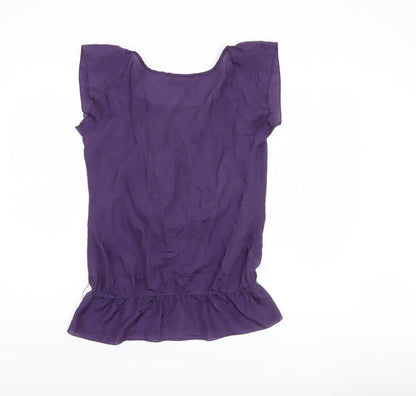 Womens UK Size 12 Warehouse Purple  Blouse