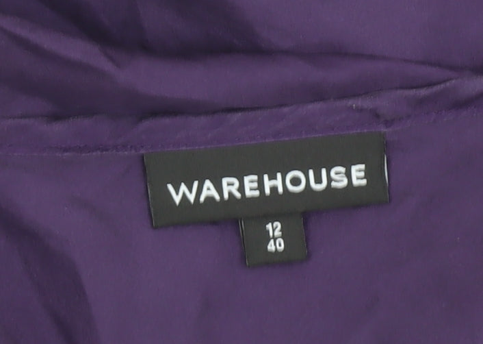 Womens UK Size 12 Warehouse Purple  Blouse