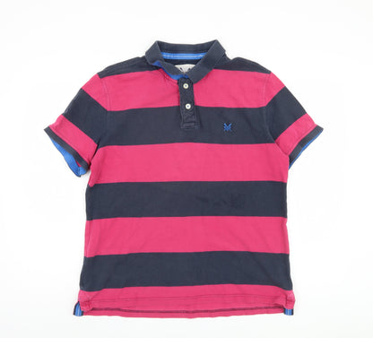 Crew Clothing Men's Multicoloured Striped Polo, Size L