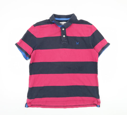 Crew Clothing Men's Multicoloured Striped Polo, Size L