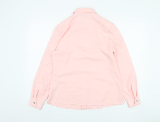 Oscar B. Women's Pink Button-Up Shirt, Size 12, Casual Style