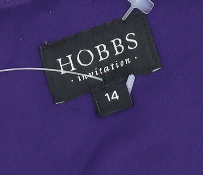 Hobbs Women's Purple Pink Striped Sheath Dress Size 14