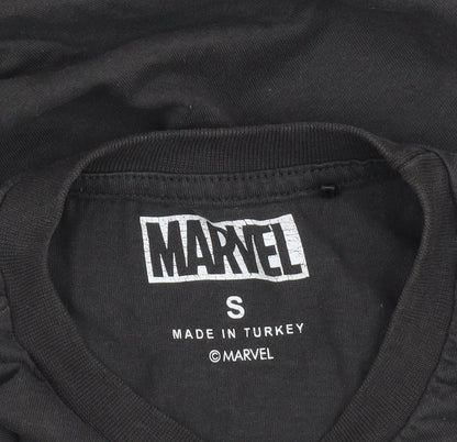 Marvel Men's Black Short Sleeve T-Shirt, S