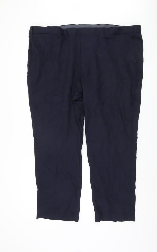 Marks and Spencer Men's Blue Dress Pants, Size 48, Business