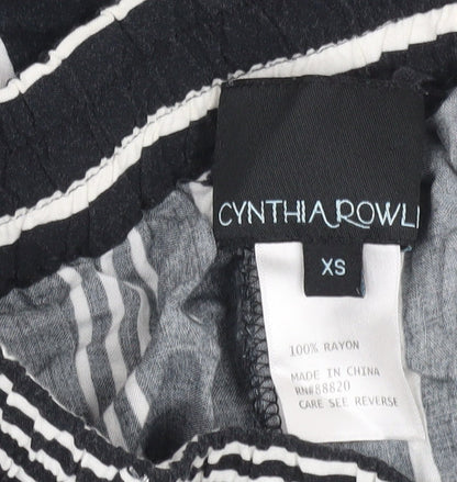 Cynthia Rowley Women Striped Wide-Leg Trousers XS