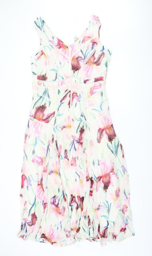 Monsoon Women's Floral Sleeveless Dress Size 14