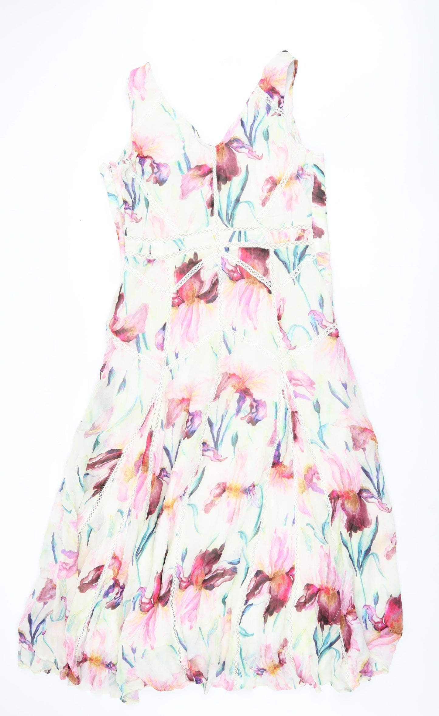 Monsoon Women's Floral Sleeveless Dress Size 14