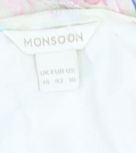 Monsoon Women's Floral Sleeveless Dress Size 14