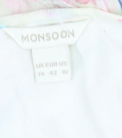 Monsoon Women's Floral Sleeveless Dress Size 14