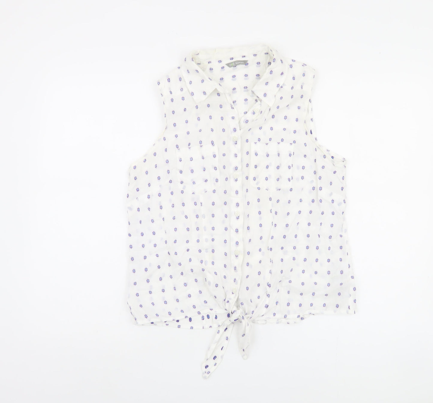 Womens UK Size 16 Marks and Spencer White  Blouse