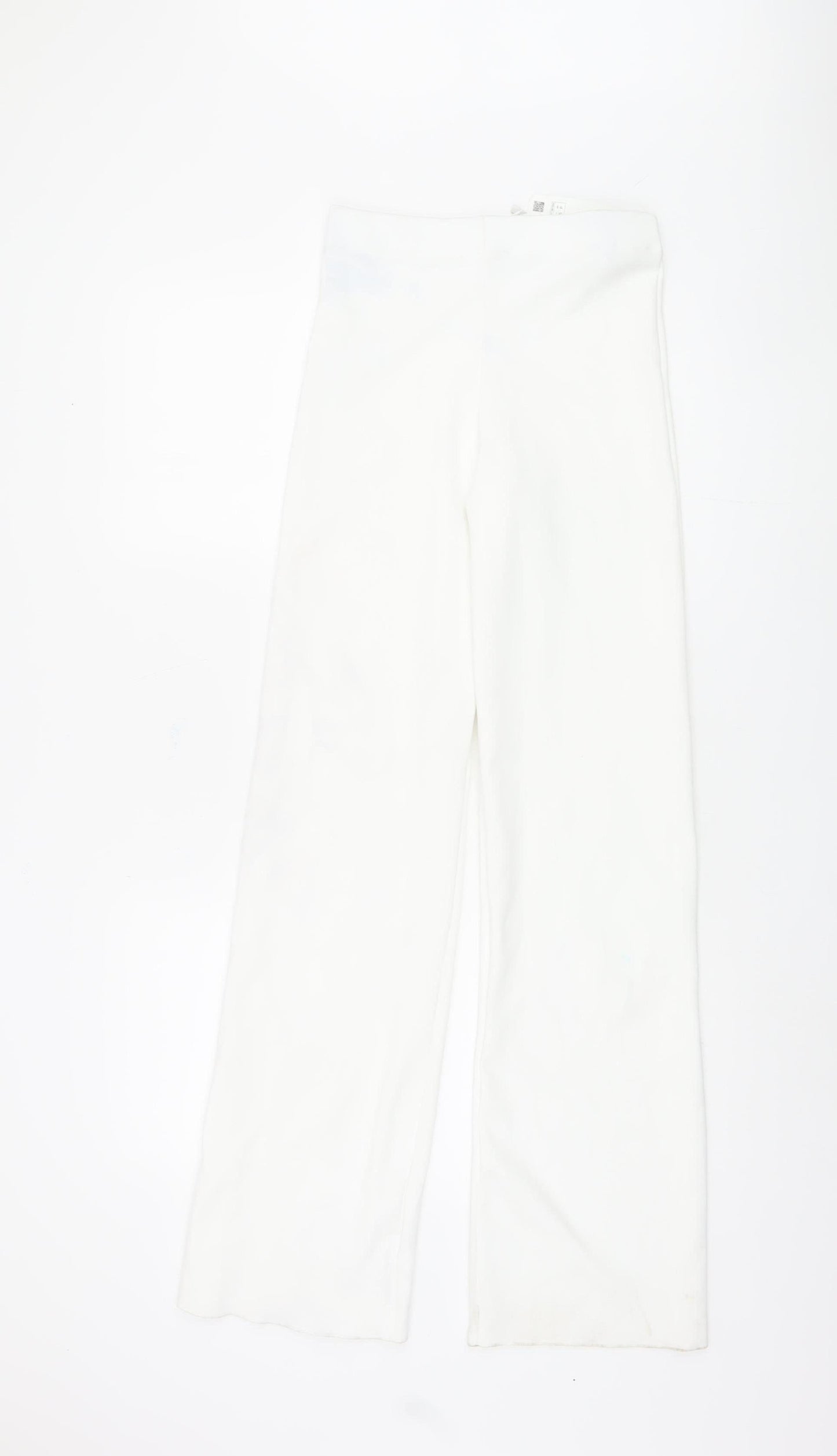 Womens UK Size S Zara Regular Fit Casual White Trousers
