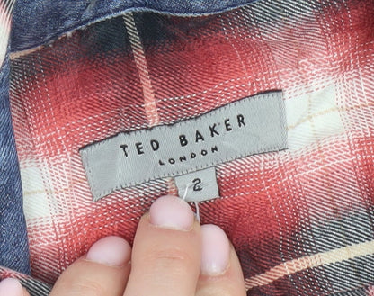Ted Baker Men's Multicoloured Check Shirt, M, Button-Up
