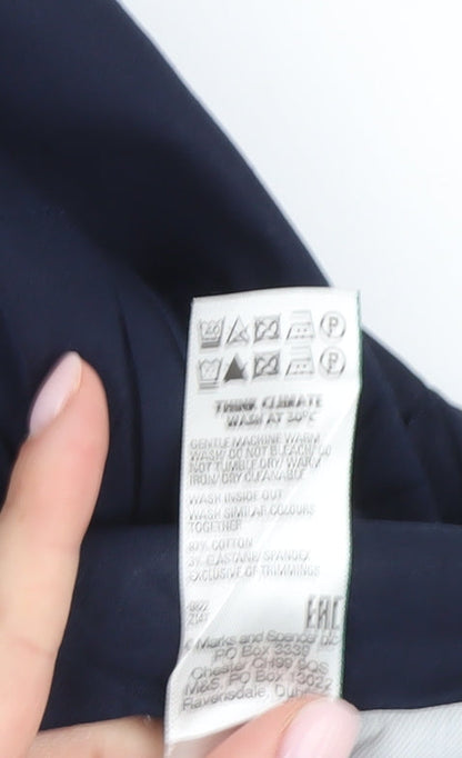 Marks and Spencer Men's Blue Tapered Trousers, Size 40