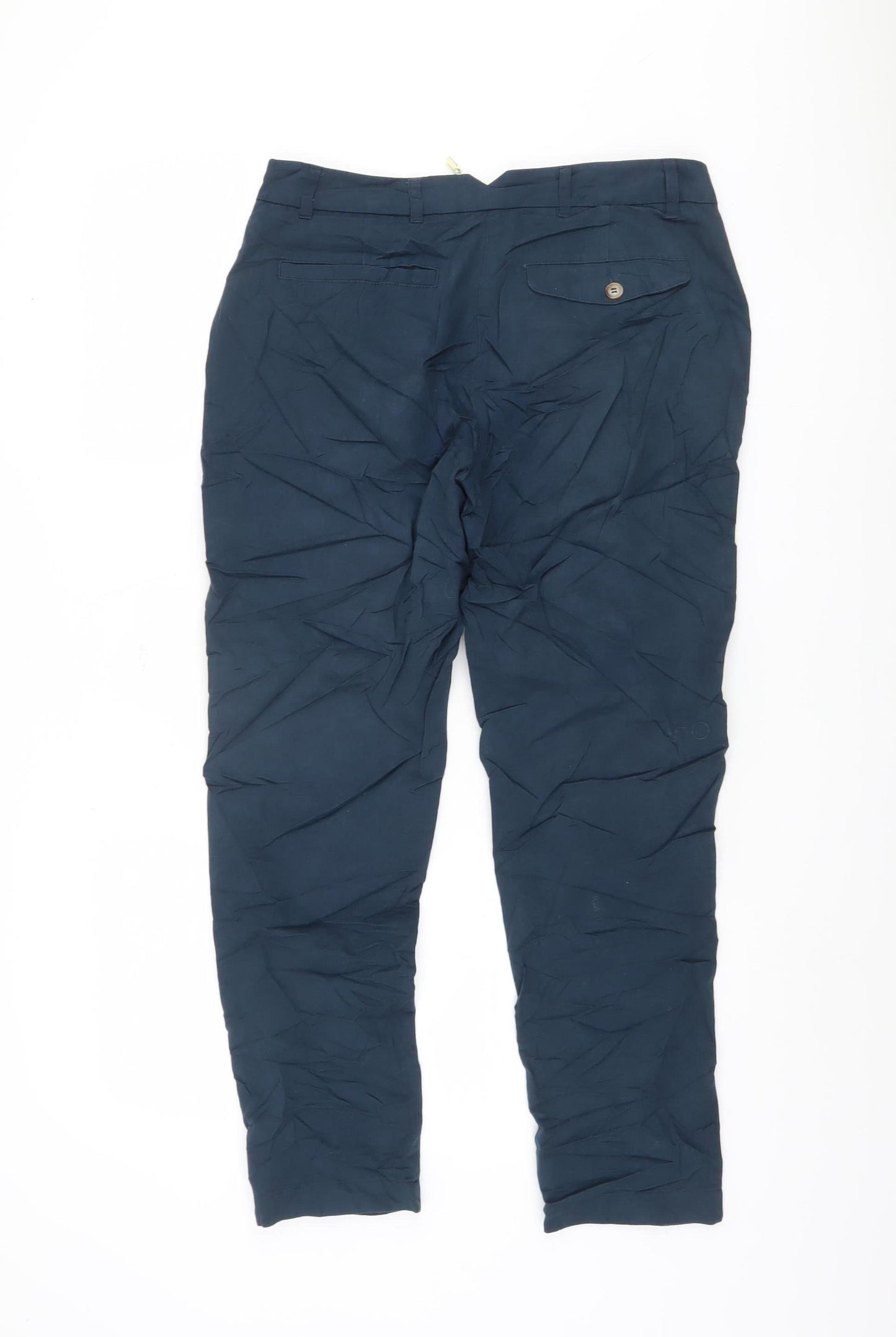 Womens UK Size 12 John Lewis Regular Fit Ankle Blue Trousers