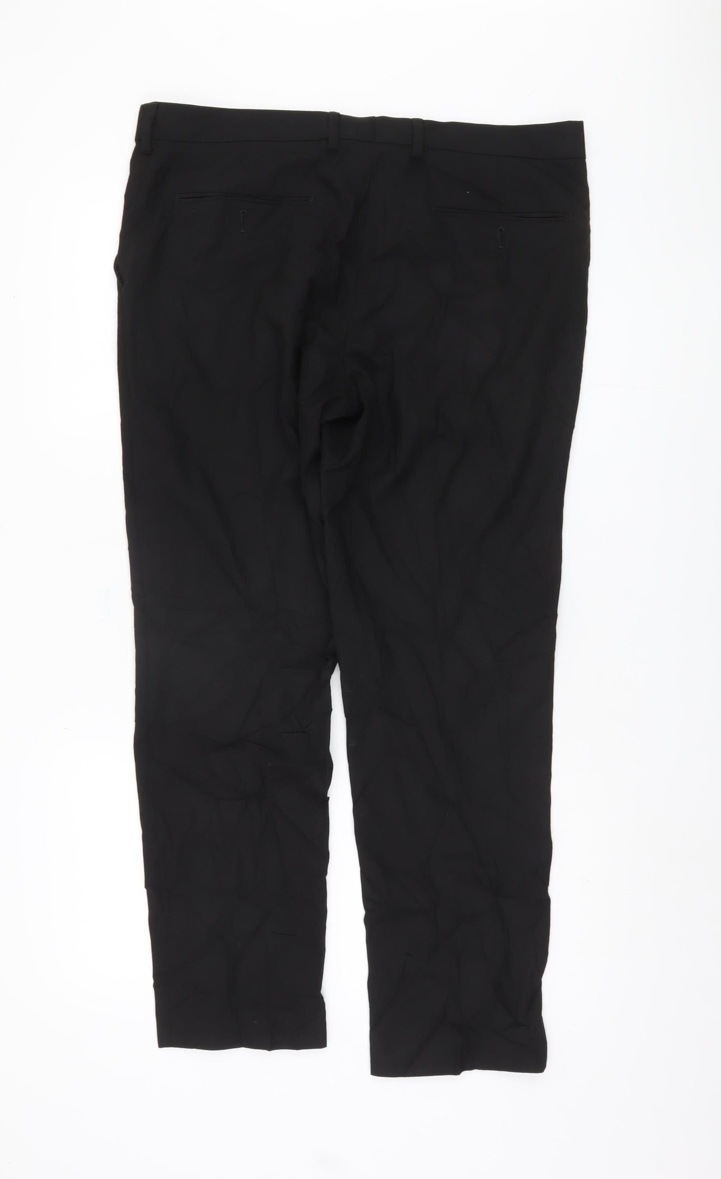 Marks and Spencer Black Slim Men's Trousers, Size 36