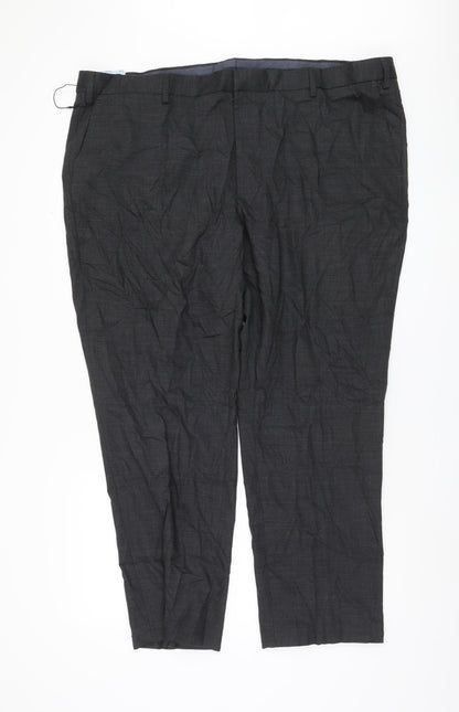 Marks and Spencer Men's Grey Trousers, Size 46, Regular Fit