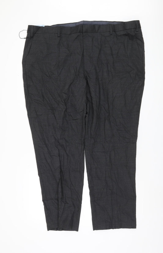 Marks and Spencer Men's Grey Trousers, Size 46, Regular Fit