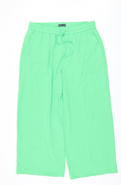 Womens UK Size 18 Marks and Spencer Relaxed Fit  Green Trousers