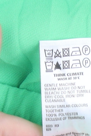 Womens UK Size 18 Marks and Spencer Relaxed Fit  Green Trousers