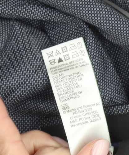 Marks and Spencer Men's Blue Regular Fit Trousers