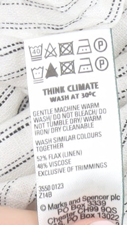 Womens UK Size 24 Marks and Spencer Relaxed Fit  White Trousers