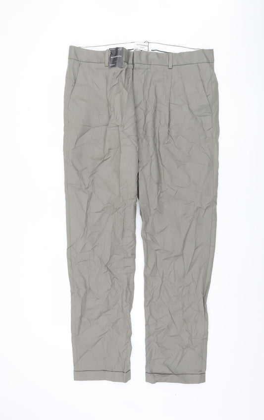 Marks and Spencer Men's Grey Tapered Trousers 38L