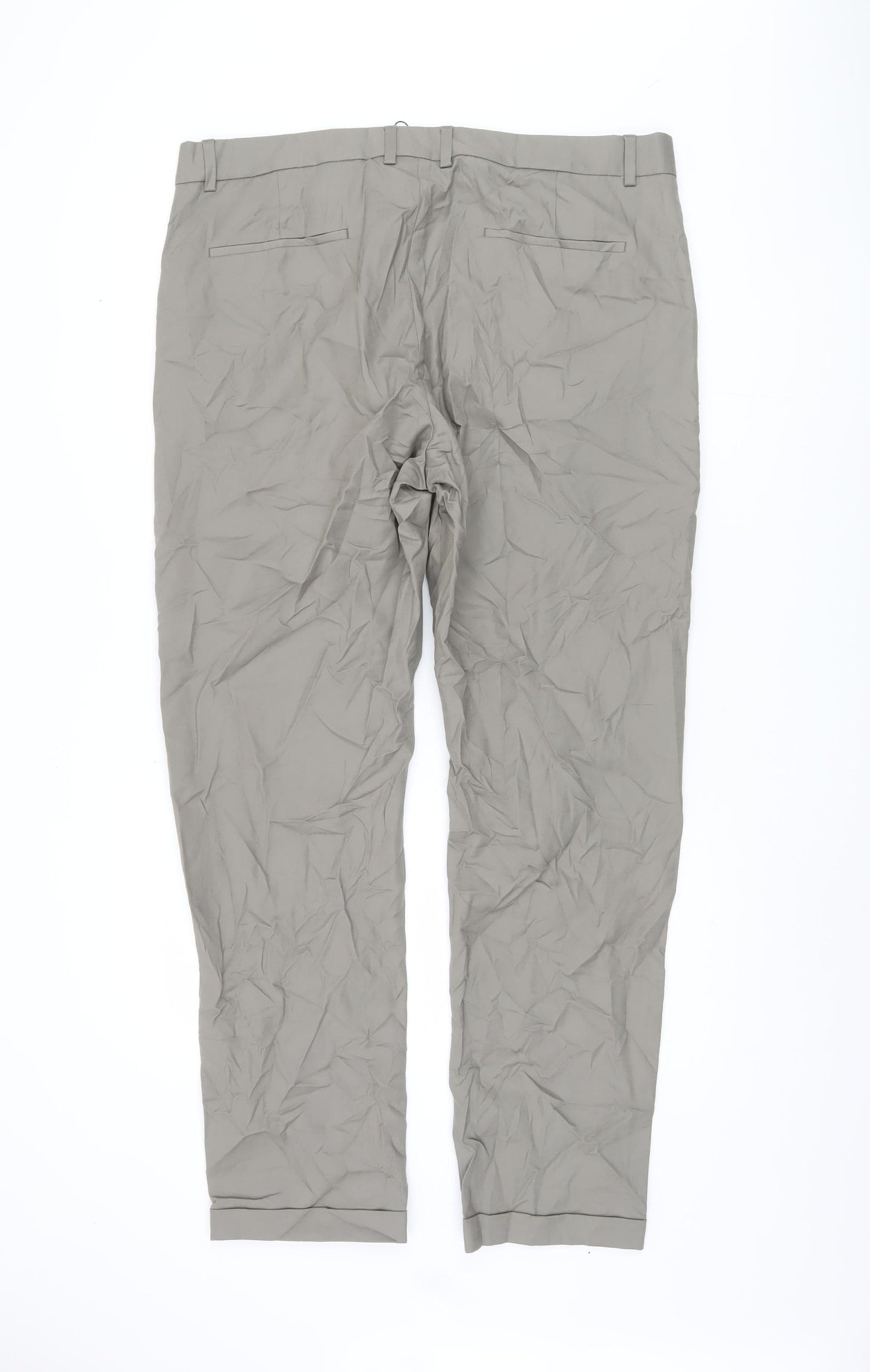 Marks and Spencer Men's Grey Tapered Trousers 38L