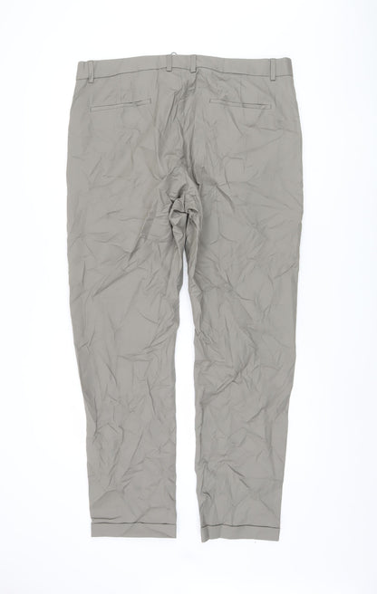 Marks and Spencer Men's Grey Tapered Trousers 38L