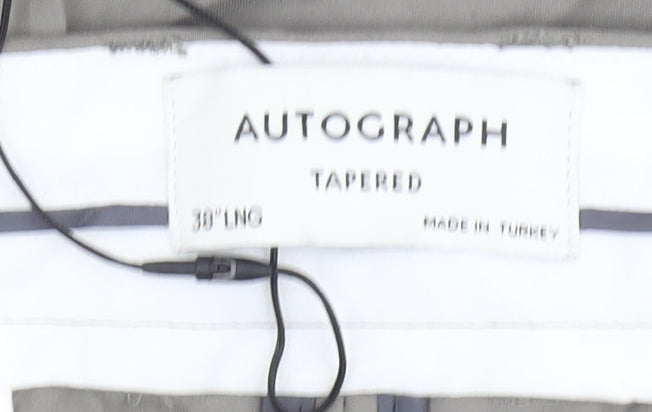 Marks and Spencer Men's Grey Tapered Trousers 38L