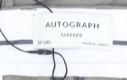 Marks and Spencer Men's Grey Tapered Trousers 38L