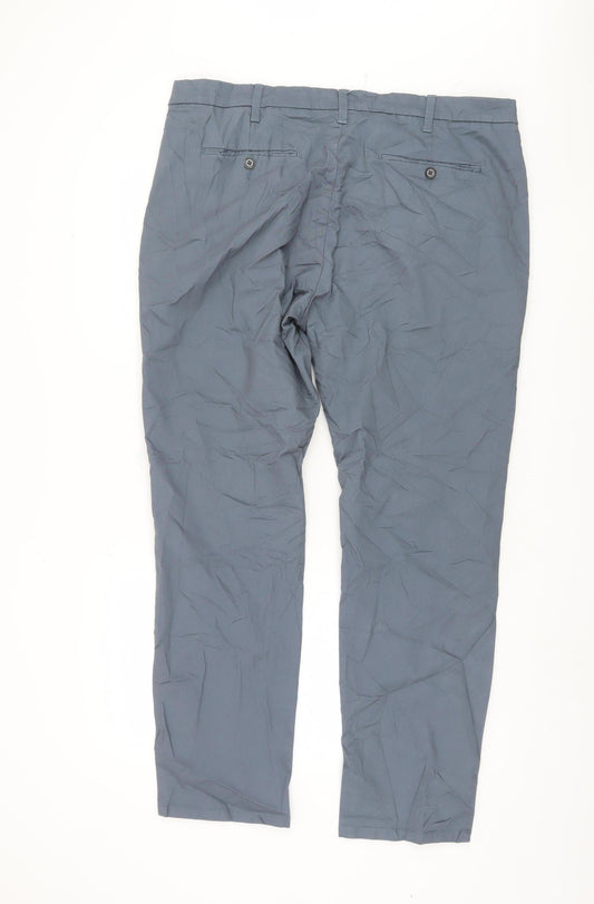 Marks and Spencer Men's Blue Chino Trousers