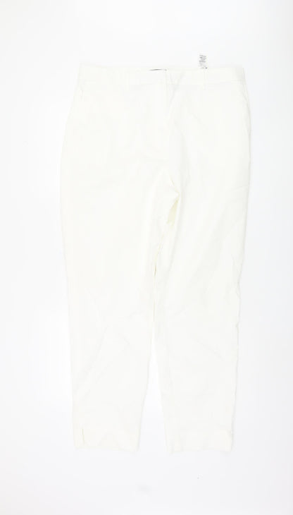 Womens UK Size 16 Marks and Spencer   White Trousers