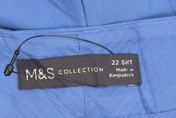 Womens UK Size 22 Marks and Spencer Relaxed Fit Casual Blue Trousers