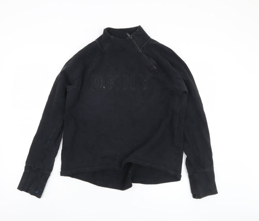 DKNY Women's Black Logo Sweatshirt Medium