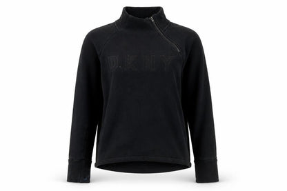Womens UK Size M DKNY Black Full Zip Sweatshirt