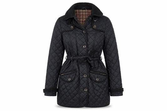 Womens UK Size 10 NEXT Black Quilted Coat