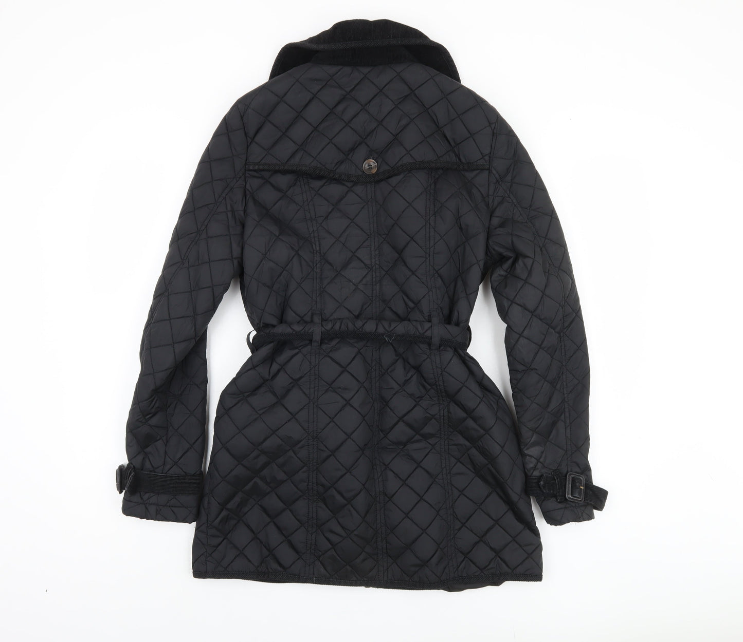 Womens UK Size 10 NEXT Black Quilted Coat