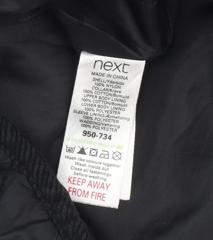 Womens UK Size 10 NEXT Black Quilted Coat