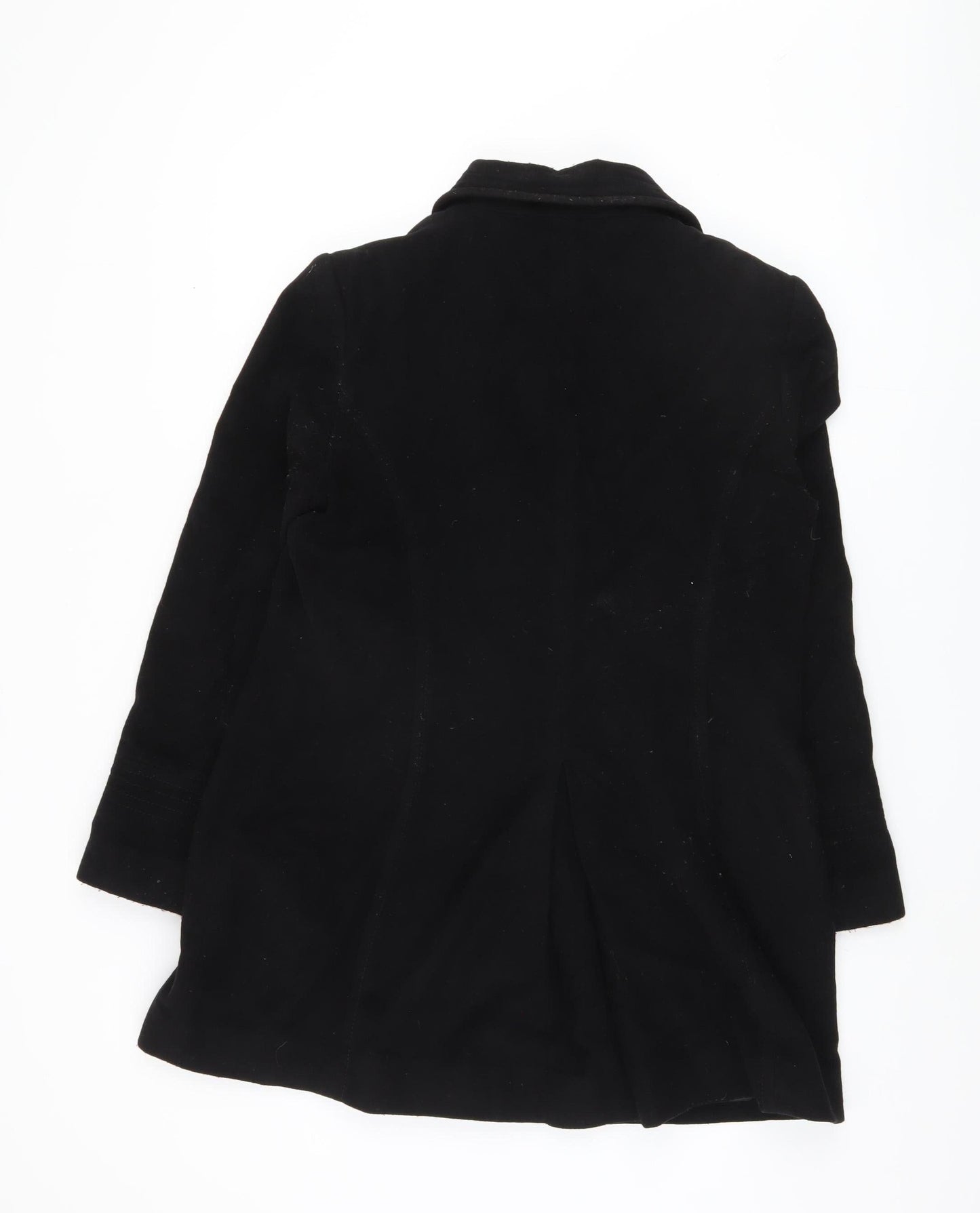 Jacques Vert Women's Black Pea Coat Size 12 Wool Blend