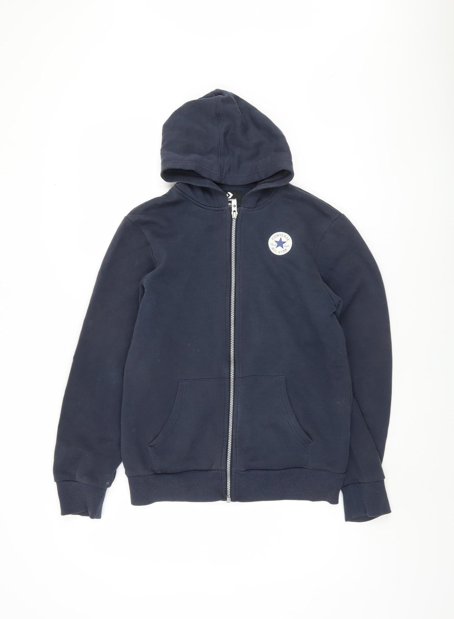 Converse Boys Blue XL Full Zip Hoodie with Logo