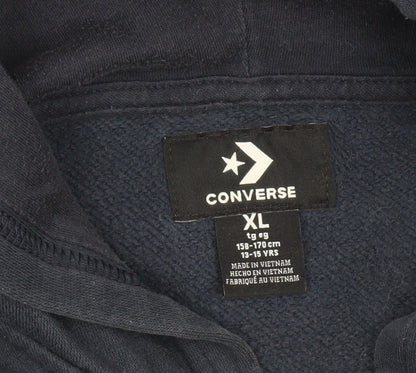 Converse Boys Blue XL Full Zip Hoodie with Logo