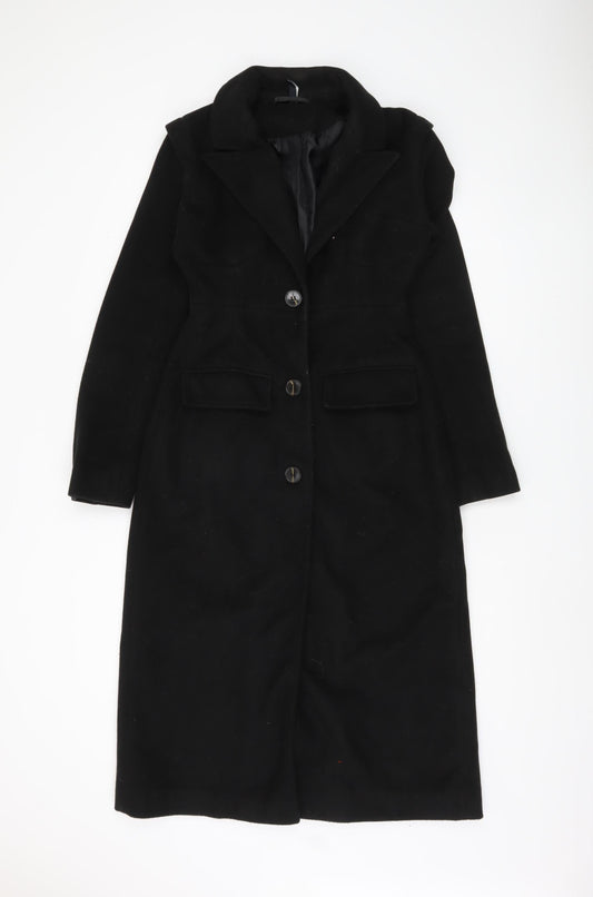ASOS Design Women's Black Long Overcoat Size 4