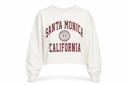 Womens UK Size L Hollister White Pullover Sweatshirt
