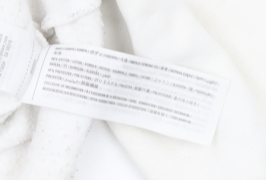 Hollister Women's White Pullover Sweatshirt L