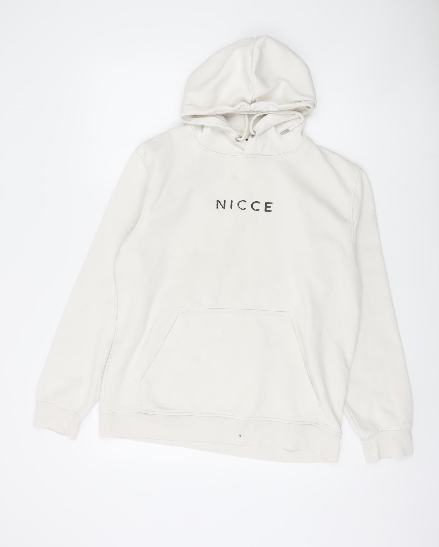 Mens UK Size M NICCE White Pullover Hoodie