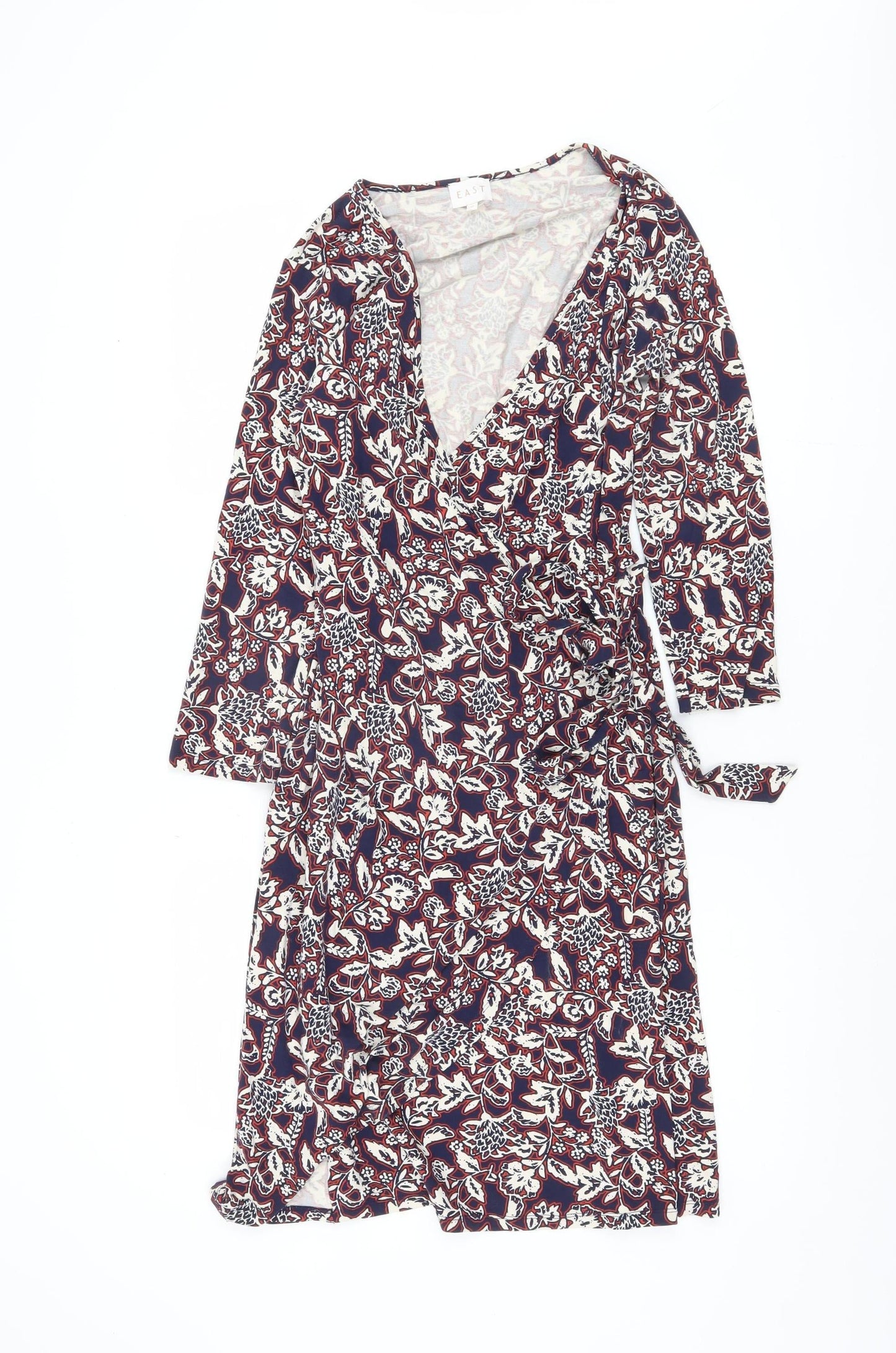 East Women's Multicoloured Wrap Dress Size 10